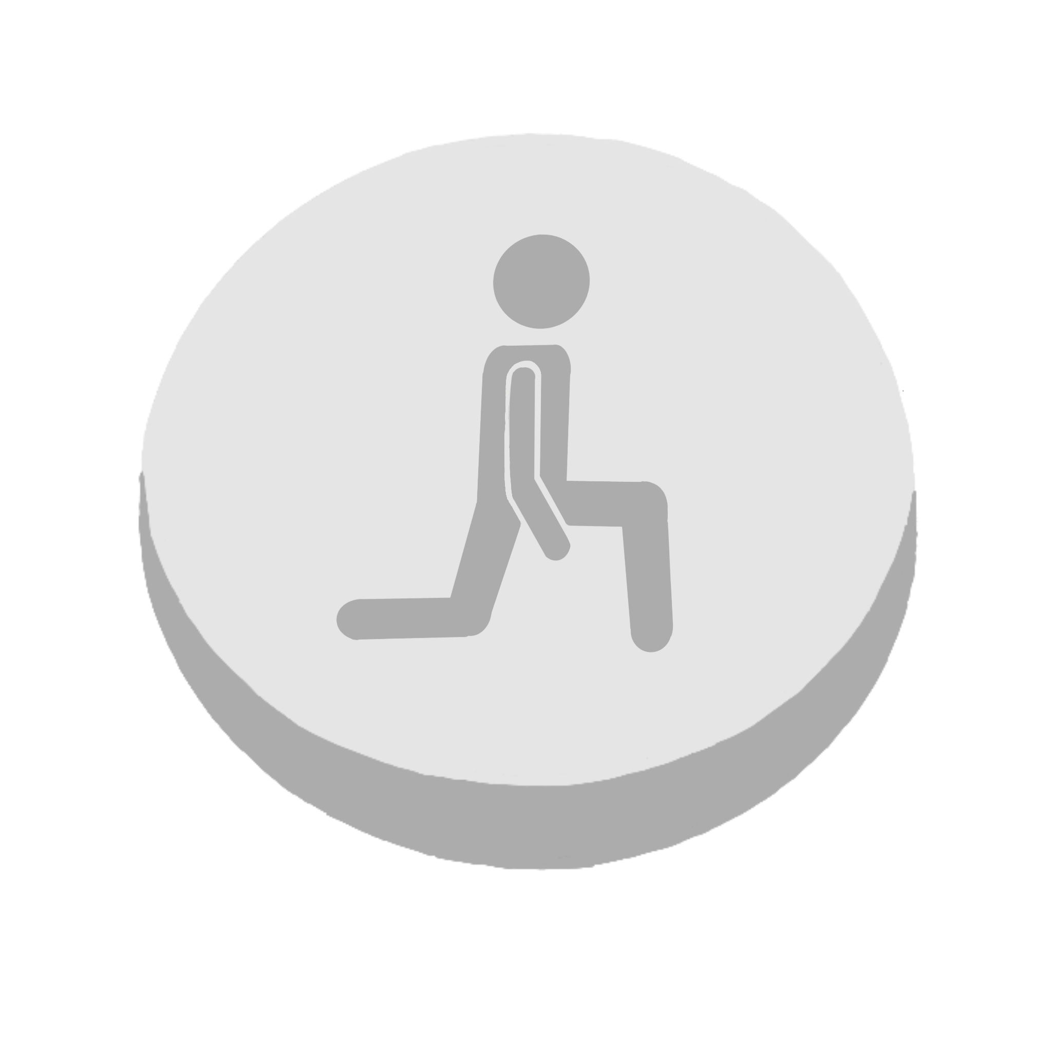 Locked path icon for a legs workout, shown in gray.