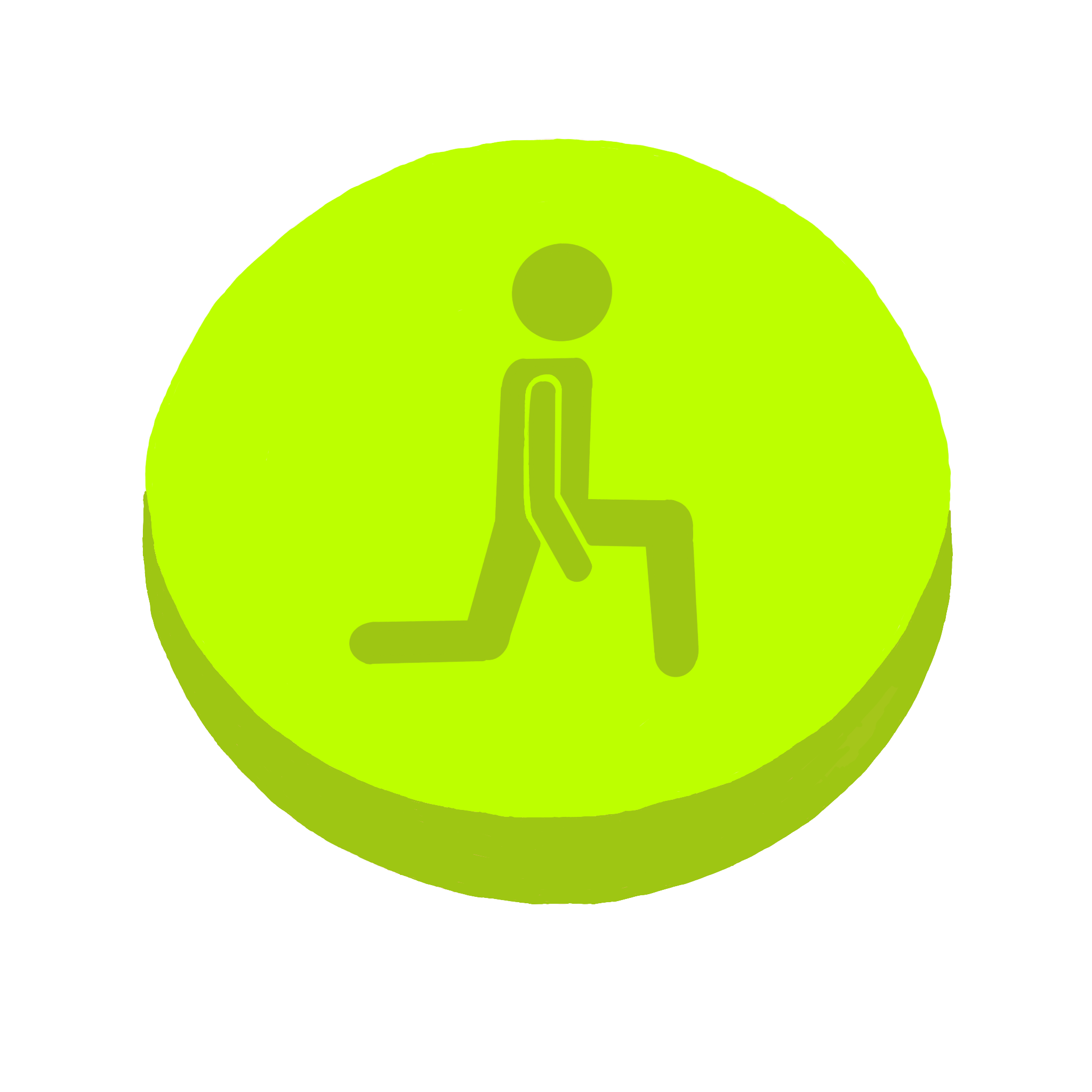 Unlocked path icon for a legs workout, shown in green.