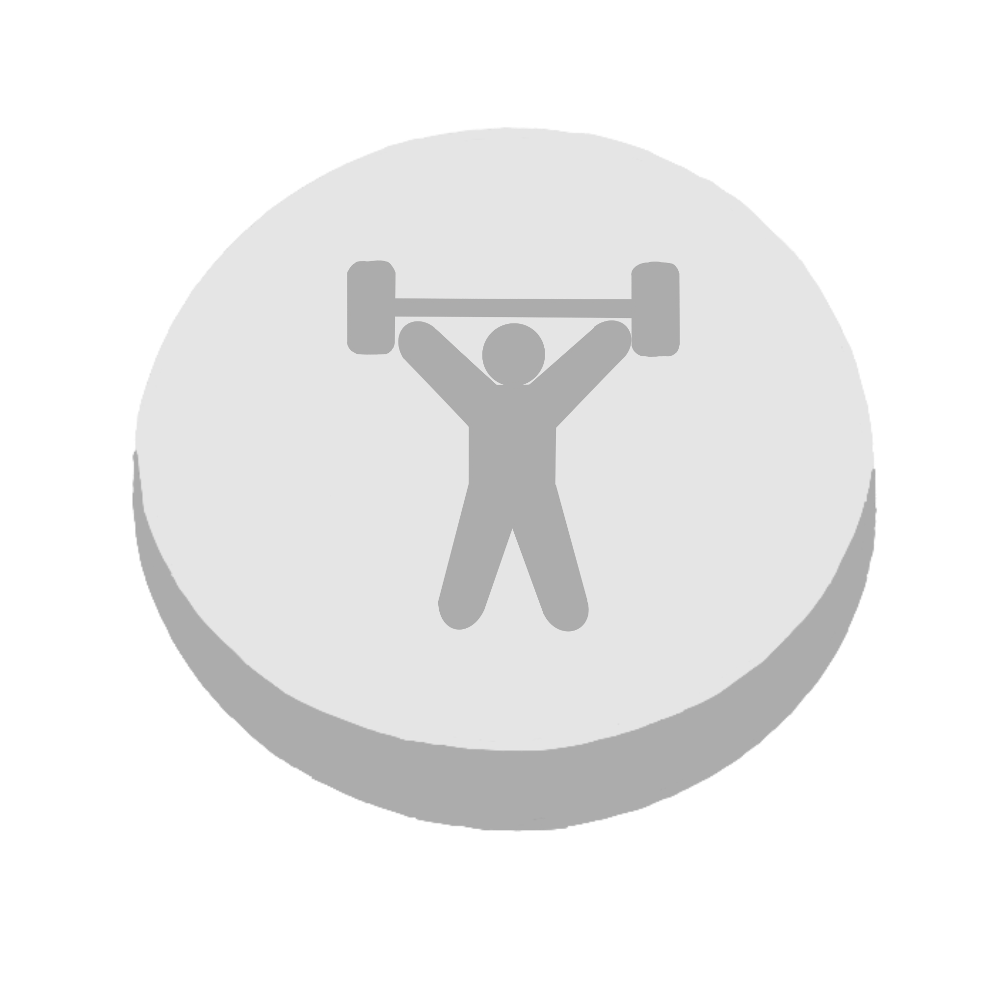 Locked path icon for a push workout, shown in gray.