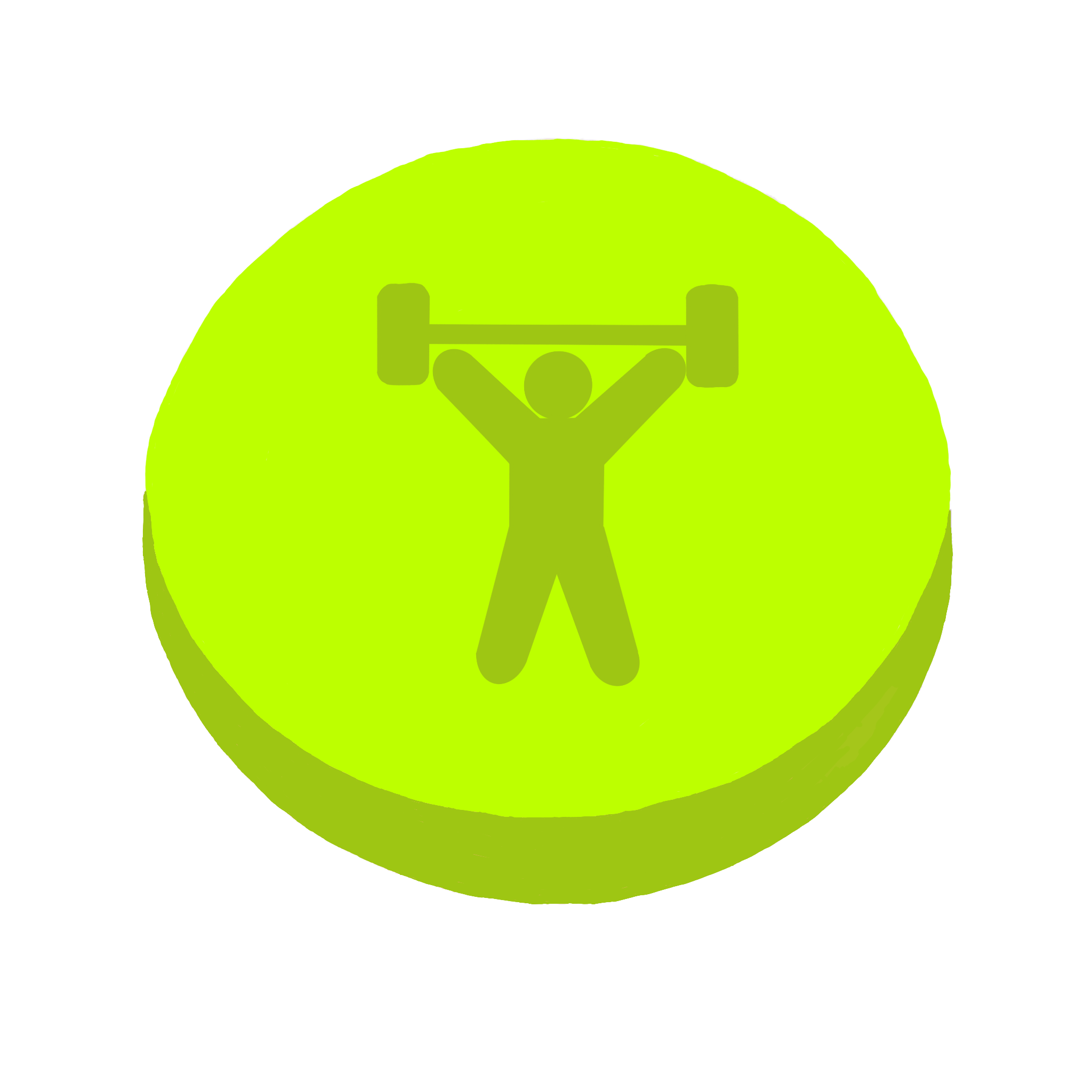 Unlocked path icon for a push workout, shown in green.