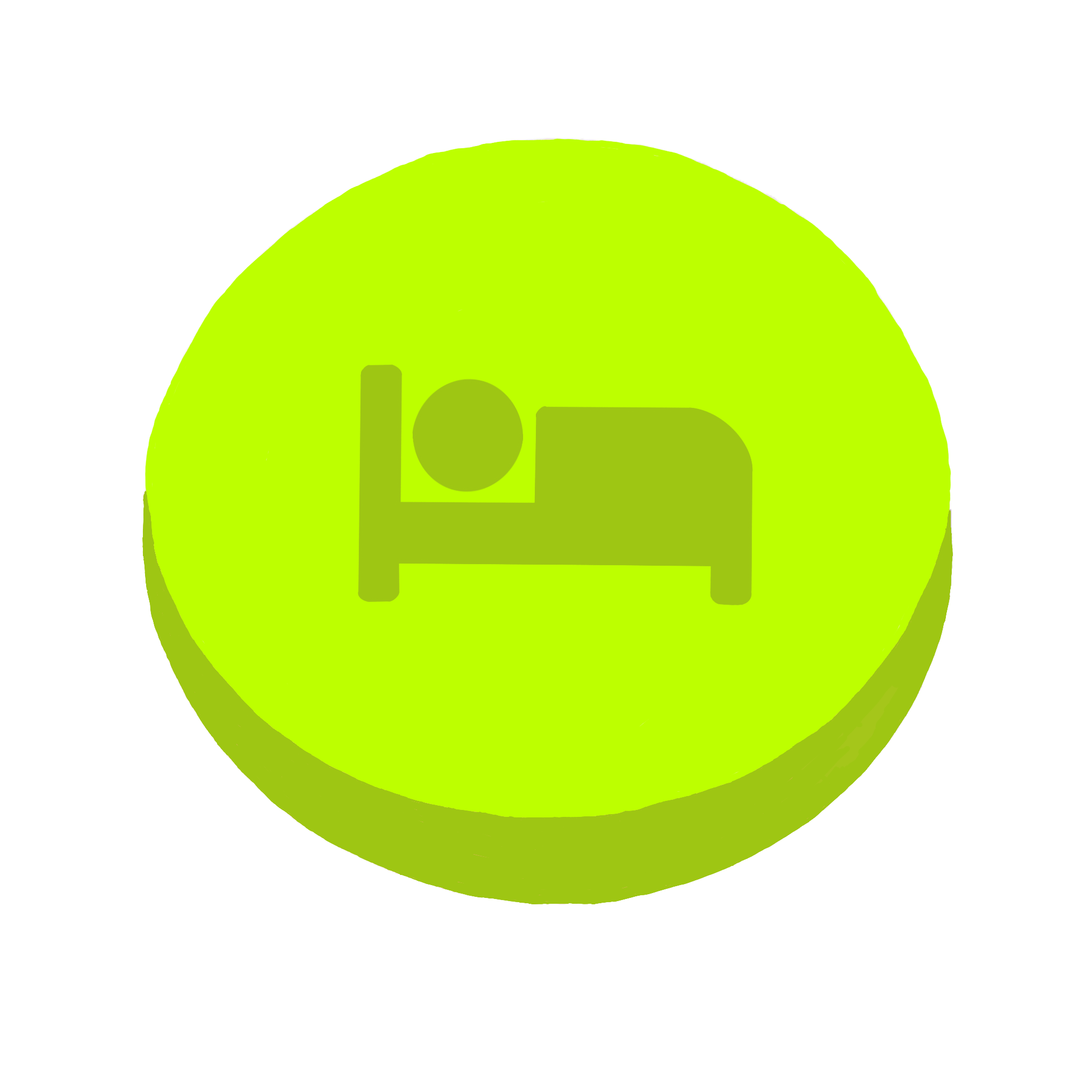 Unlocked path icon for a rest day, shown in green.